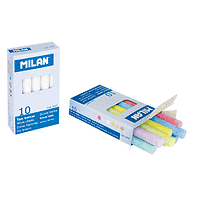 Тебешир цветен, кръгъл, 10 бр. в кутия