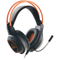 CANYON Nightfall GH-7 Gaming headset with 7.1 USB connector, adjustable volume control, orange LED backlight, cable length 2m, Black, 182*90*231mm, 0.336kg