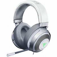 Razer Kraken 7.1 V2 - Oval Mercury Ed. - Digital Gaming Headset, Drivers: 50 mm, with Neodymium magnets, 7.1 VIRTUAL SURROUND SOUND ENGINE, Chroma lighting, Microphone quick mute toggle