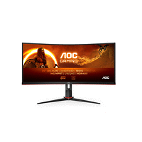 AOC CU34G2XP/BK, 34&quot; Curved 1500R VA, WLED, 3440x1440@180Hz, 1ms GtG, 1ms MPRT, 430 cd/m2, 4000:1, 80M:1 DCR, Tilt, Height Adjust, Swivel, 2xHDMI, 2xDP, USB hub