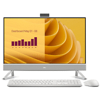 Dell 27 All-in-One EC27250, Intel Core 7 150U(12MB cache, 10 cores, up to 5.4 GHz), 27&quot; FHD (1920x1080) WVA, 16GB, 2x8GB, DDR5, 5200 MT/s, 512GB M.2 PCIe SSD, Intel Graphics, Triangle Stand, 5MP
