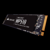 SSD Corsair Force MP510 series NVMe, PCIe Gen 3.0 x4 (PCIe Slot) M.2 2280, 1920GB 3D TLC NAND; Up to 3,480MB/s Sequential Read, Up to 2,700MB/s Sequential Write; Up to 485K IOPS Random Read