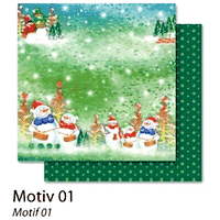 Дизайнерски картон с ембос-глитер елементи - 30,5 Х 30,5 см.,FOLIA Christmas 01