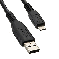 Кабел USB, A мъжки/micro 5P мъжки, 1.8 м, ЧЕРЕН