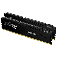 Памет Kingston FURY Beast Black 16GB(2x8GB) DDR5 5200MHz CL40, Intel XMP - KF552C40BBK2-16
