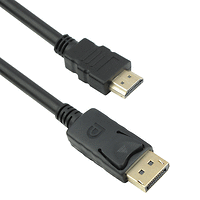 Кабел DeTech DP - HDMI, 1.8m, Черен 