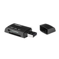 Аксесоар, Natec Card Reader MINI ANT 3 SDHC MMC M2 MICRO SD USB 2.0 Black