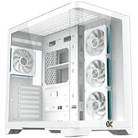 Crystal Storm Arctic V2 EN49408 (WH,EATX,U3+U2,Front Curved & Left TG,3PCS J22A PWM Arctic Reverse & 1PC J22A PWM Arctic,ARGB PCB)