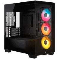 Corsair 2800X RS-R ARGB Panoramic Glass Micro-ATX Case, Black