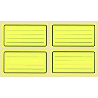 Ученически Етикети 4-ка НЕОН за 1 лист !!! 