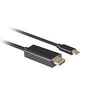 Кабел, Lanberg USB-C (M) -> HDMI(M) 2.0 4K 60hz cable 0.5m, black