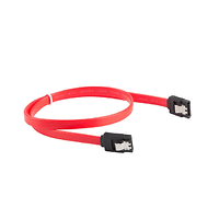 Кабел, Lanberg SATA DATA III (6GB/S) F/F cable 50cm metal clips, red