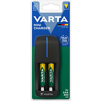 Зарядно с батерия Varta Power Accu R2U/AAA с800 mAh, 1.2V, 2 бр., За 1/2 батерии AA/AAA
