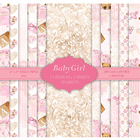 FFC, USA BabyGirl - Дизайнерски блок 6" х 6" / 30 листа