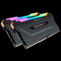 Памет Corsair DDR4, 3200MHz 32GB (2 x 16GB) 288 DIMM, Unbuffered, 16-18-18-36, Vengeance RGB PRO black Heat spreader, RGB LED, 1.35V, XMP 2.0