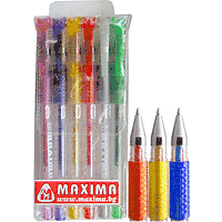 Химикалка MAXIMA гел с брокат 6 цвята 