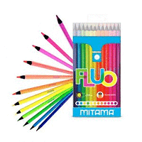 Цветни моливи MITAMA Fluo