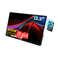 Verbatim Portable 13.3&quot;  WUXGA Touch Monitor ALU with Wireless Power Supply incl. Power Bank 5000mAh