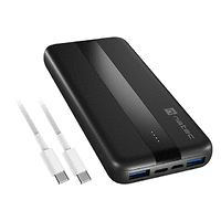 Зарядно устройство, Natec Powerbank Trevi Slim Q V2 10000MAh 2X USB-A 18W + 1X USB-C 20W + USB-C - USB0-C CABLE
