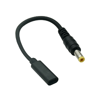 Преход захранващ USB C женски, DC 5.5х2.1 мм женски, кабел 0.15 м