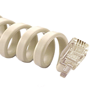 Кабел за слушалка RJ мъжки, RJ мъжки, спирала 4 м