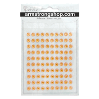 ADHESIVE STONES 6mm, 100 бр. ORANGE - Самозалепващи камъчета
