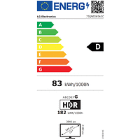 LG 75QNED85A3C, 75&quot; 4K QNED HDR Smart TV, 3840x2160, 120Hz Native (VRR 144Hz), DVB-T2/C/S2, ?8 AI, HDR 10 PRO, webOS 25 ThinQ, 4K Upscaling, WiFi 6, Dolby Vision, FreeSync, Google Cast, Bluetooth