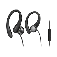 PHILIPS Спортни слушалки за поставяне в ушите с микрофон черни 15 мм мембрани отворен гръб 