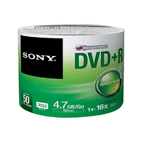 Sony DVD+R spindle 16x 1БРОЙ