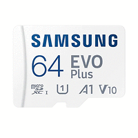 Памет, Samsung 64GB micro SD Card EVO Plus with Adapter, Class10, Transfer Speed up to 160MB/s