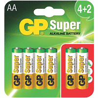 Алкална батерия GP SUPER LR6 AA 1.5V (1брой)