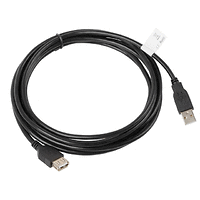 Кабел, Lanberg extension cable USB 2.0 AM-AF 2.0, 3m, black