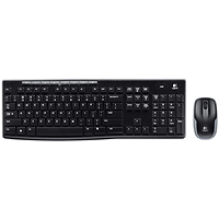 Logitech Wireless Combo MK270 - Multimedia Keyboard + Mouse, Black