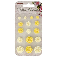 SCRAPBERRYS roses FLORAL EMBROIDERY 2 (resin) - Деко РОЗИ от полимер