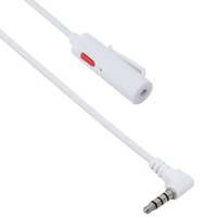 кабел с микрофoн M/F, 3.5mm, 50см