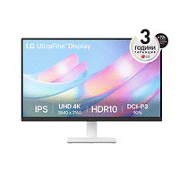 LG 27US500-W, 27&quot; UHD 4K, IPS Panel Anti-Glare, 5ms, 1000:1, 300cd/m, 3840x2160, DCI-P3 90% t, HDR 10, HDMI, DisplayPort, Dynamic Action Sync, LG Switch, Headphone out, Tilt, Black/White