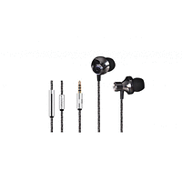 Слушалки с микрофон А4tech MK830 ErgoFit HD Metallic, In-Ear, Черен/Сив
