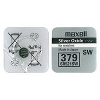 Бутонна батерия сребърна MAXELL SR521 SW /AG0/379/ 1.55V