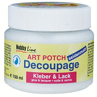 ART POTCH Decoupage - Лак / лепило за декупаж САТЕН 150 мл.