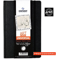 CANSON ART BOOK UNIVERSAL 14х21,6 - Твърди корици за молив,въглен 112л 