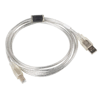 Кабел, Lanberg USB-A (M) -> USB-B (M) 2.0 cable 1.8m, transparent ferrite