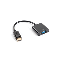 Адаптер, Lanberg adapter display port 1.1 -> VGA, 20cm cable, black