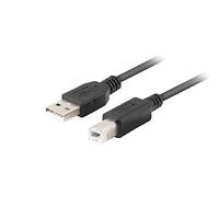 Кабел, Lanberg Cable USB-A(M)->USB-B(M) 2.0 Ferrite 1.8m Box Black