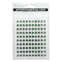 Самозалепващи камъчета ADHESIVE STONES 6mm, 100 бр. GREEN