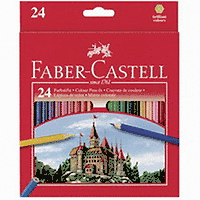 МОЛИВИ ЦВЕТНИ 24ЦВ. ЗАМЪК  FABER-CASTELL