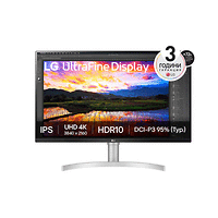 LG 32UN650K-W, 31.5" UltraFine UHD LED AG, IPS, DCI-P3 95%, 5ms, 350 cd/m2, 1000:1, 3840x2160, HDR 10, HDMI, DisplayPort, Radeon FreeSync, Dynamic Action Sync, Headphone out, Height, Tilt, Speake