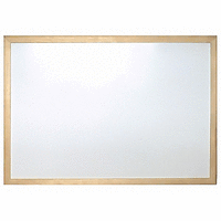 Бяла дъска с дървена рамка 60х90 см