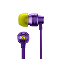 Logitech G333 Gaming Headphones, Cable Management, Custom-length Cable, Dual Dynamic Drivers, Purple