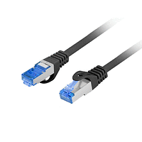 Кабел, Lanberg patch cord CAT.6A FTP LSZH CCA 20m Fluke Passed, black