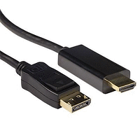 Кабел ACT AK3992, DisplayPort мъжко - HDMI-A мъжко, 5 м, Черен, булк опаковка